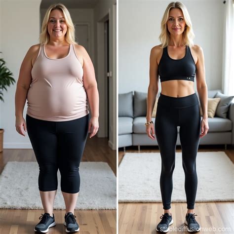 Realistic Weight Loss Transformation Photoshoot | Stable Diffusion Online