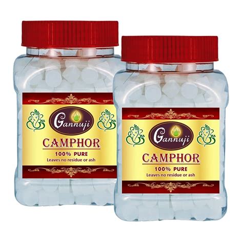 Gannuji Camphor Tablet Jar 500 gm | Kapoor | Kapur | Karpuram for Pooja ...