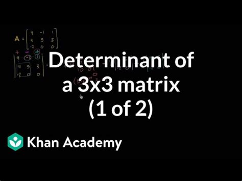 Finding the determinant of a 3x3 matrix method 2 Video Lecture ...