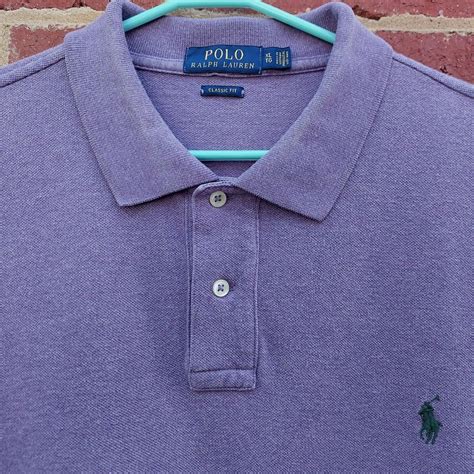 RALPH LAUREN Classic Fit Mens PURPLE Polo Shirt -... - Depop