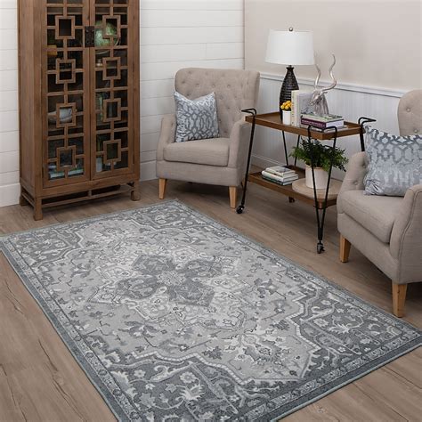 Mohawk Home Prismatic 8 x 10 Grey Indoor Medallion Area Rug in the Rugs ...