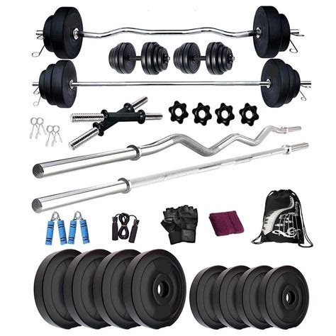 Bodyfit 28KG Weight Plates Gym Set and Fitness Kit – Sportswing.in