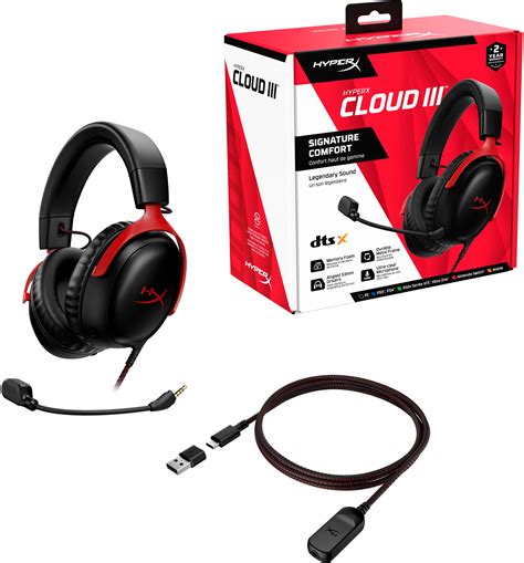 HyperX Cloud III Wired Gaming Headset for PC, PS5, PS4, Xbox Series X|S ...