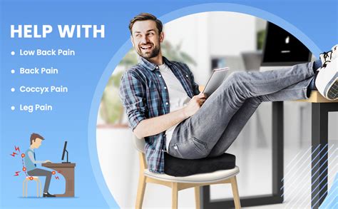 DEBIK® | Seat Cushion and Lumbar Support Pillow for Office Chair Memory ...