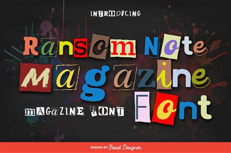 Ransom Note Magazine Font by Beast Designer · Creative Fabrica