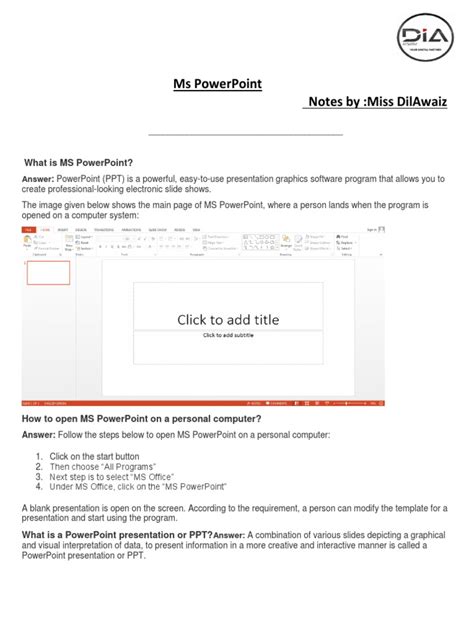Image result for PowerPoint Notes PDF