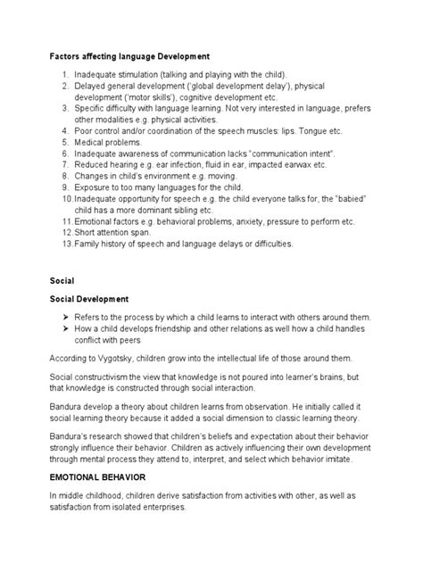 Image result for Factors Influencing Language Development