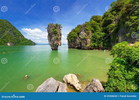 Ko Tapu on the James Bond Island in Thailand Stock Photo - Image of ...