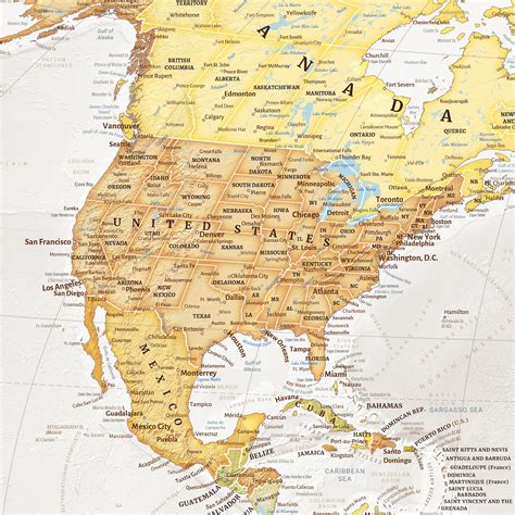 Detailed World Map Poster 的图像结果