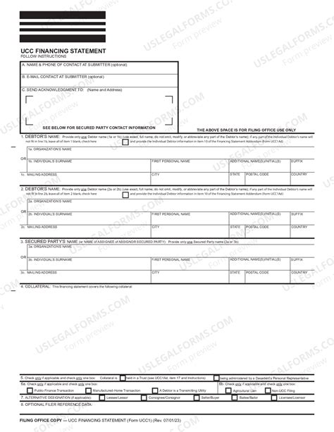 Georgia UCC1 Financing Statement - Georgia Ucc Search | US Legal Forms