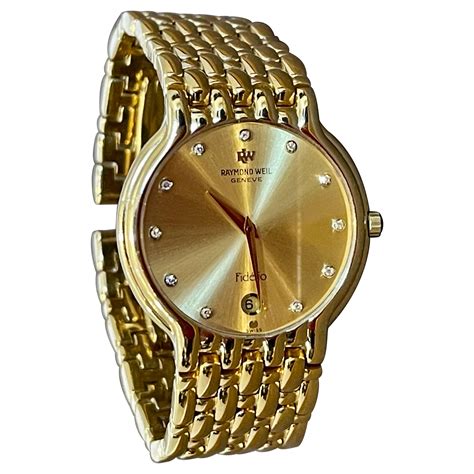 Raymond Weil Fidelio 18K Gold Electroplated Watch with Date and ...