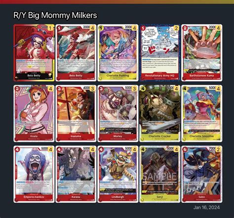 R/Y Big Mommy Milkers One Piece Card Game Deck | One Piece Card Game