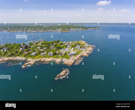 Aerial view of Marblehead Lighthouse, built in1835, is in Marblehead ...