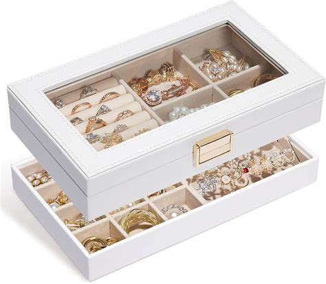 Amazon.com: Homde Jewelry Tray | Stackable Jewelry Box | Drawer Jewelry ...