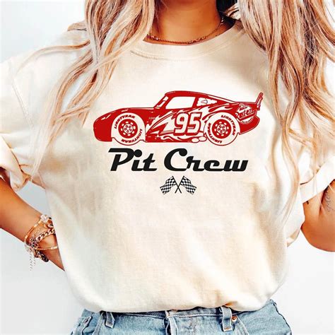 Vintage Lightning Mcqueen 95 Rusteze Radiator Springs Pit Crew Shirt ...