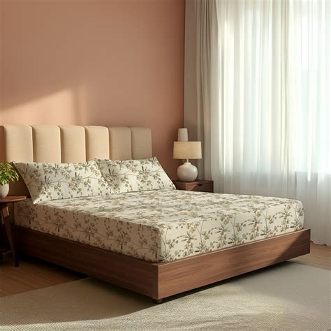 Orchid Grace Queen Size Bedding Set 254x229cm Online - Premium Bedsheet ...