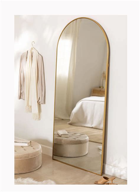 Odin Gold Arch Full-Length Mirror — Slim Metal Frame, Modern Design ...