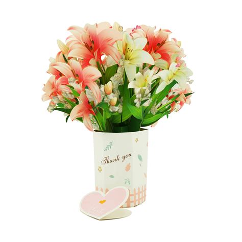 Buy Flower Bouquet, 3D Pop Up Flowers, Birthday Pop Up Card, Card for ...