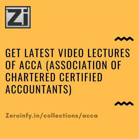 ACCA Video Lectures and Books: Comprehensive Resources | Zeroinfy.in