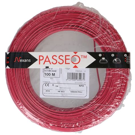 T-Draht H07V-U Rot 1 x 1,5 mm² / Länge 100 m kaufen bei OBI