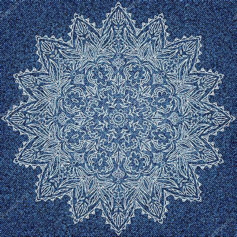 Denim background with lace pattern Stock Vector Image by ...