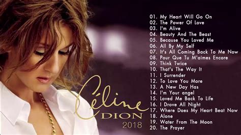 Celine Dion Greatest Hits Playlist - Celine Dion Love Songs - Best Of ...