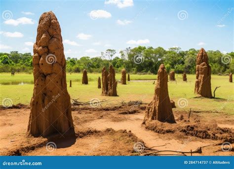 Comparison of Termite Mounds Built by Different Species Stock Image - Image of habitat, soil ... - habitat of termite