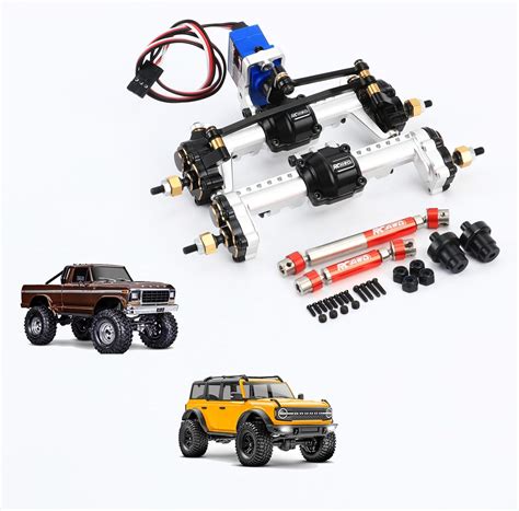 Amazon.com: RCAWD TRX4M 100% Durability Increase Differential & Diff Locker Portal Axles Front ...