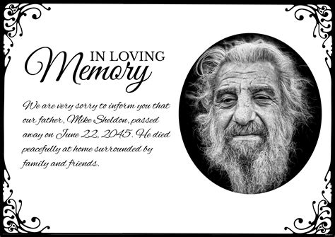 Death Announcement Ideas - Examples 2022