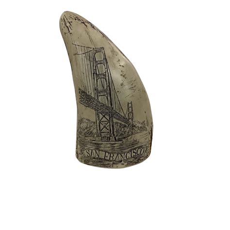 Faux Scrimshaw Resin Whale Tooth San Francisco