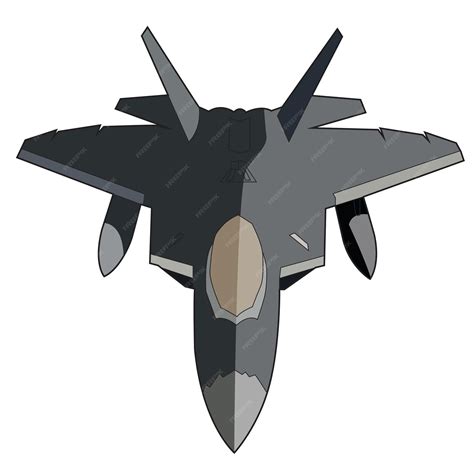 Premium Vector | F22 raptor jet fighter front view vector design