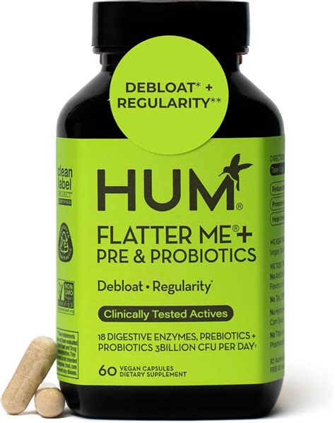 Amazon.com: HUM Flatter Me Digestive Enzymes Plus Prebiotics ...