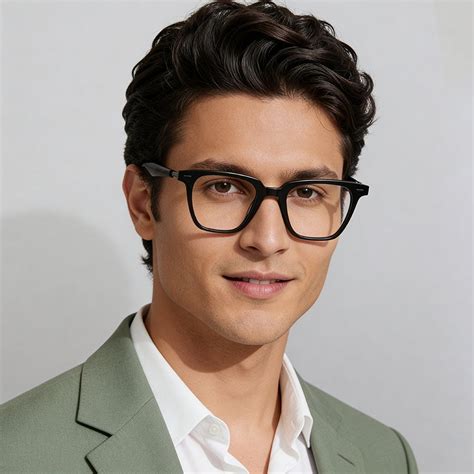 Black Full Rim Square John Jacobs JJ RICH ACETATE JJ E70191 Eyeglasses