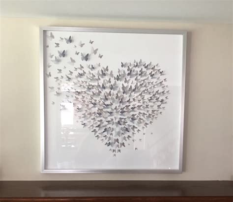 Laila Ali Framed Heart of Butterflies Canvas Wall Art, 30"