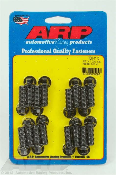 ARP INC. 100-1110 3/8 X 1.000IN HEX HEADER BOLT KIT - Walmart.com