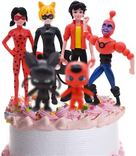 Buy Rabake Miraculous Toys 6pcs Ladybug Action Figure Includes ...