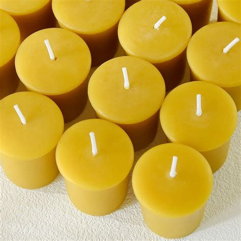 Amazon.com: JONERAY Beeswax Votive Candles Bulk-Pack of 10,Pure Natural ...