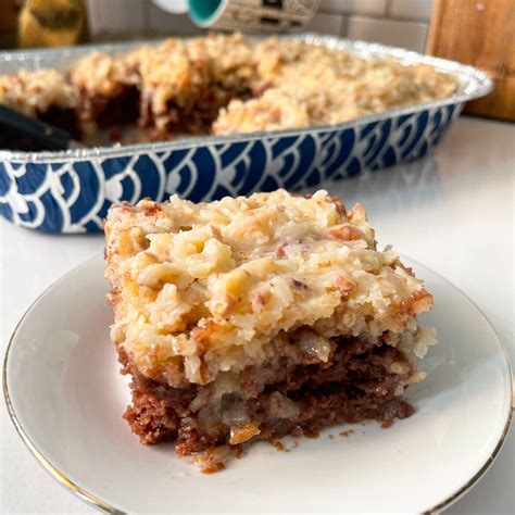 Homemade Old Fashioned German Chocolate Cake (Sheet Cake)