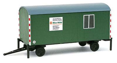 Herpa Trailer Bauwagen HO Scale Model Railroad Vehicle #76357