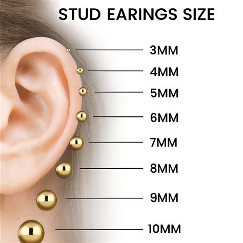 Stud Earring Size Chart in Millimeters & Inches: The Complete Guide