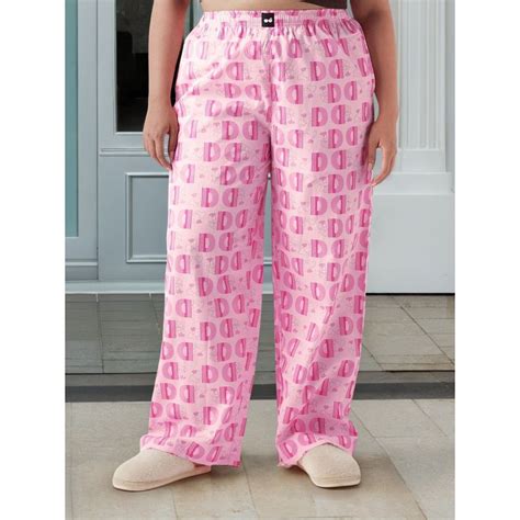 Buy Bewakoof Women's Pink All Over Printed Plus Size Wide Leg Pyjama Online