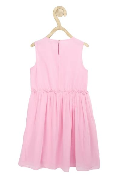 Buy Girls Pink Embellished Regular Fit Casual Frock Online - 605893 ...