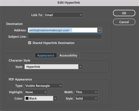 Image result for Create Hyperlink Email InDesign