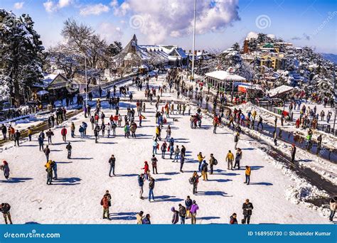 Mall Road is the Main Street in Shimla, the Capital City of Himachal Pradesh, India Editorial ...