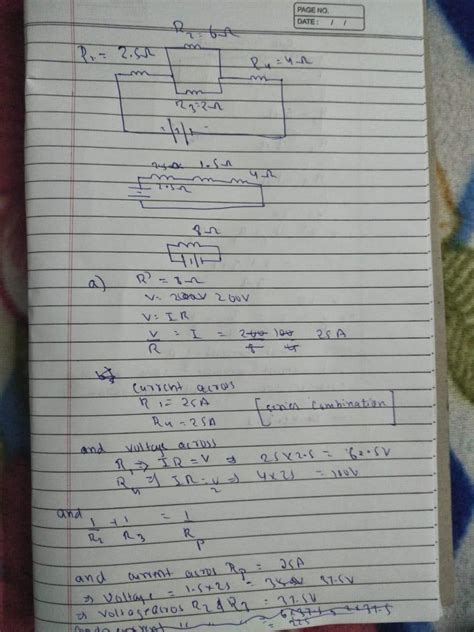 For the series parallel arrangement shown in below figure find a) the ...