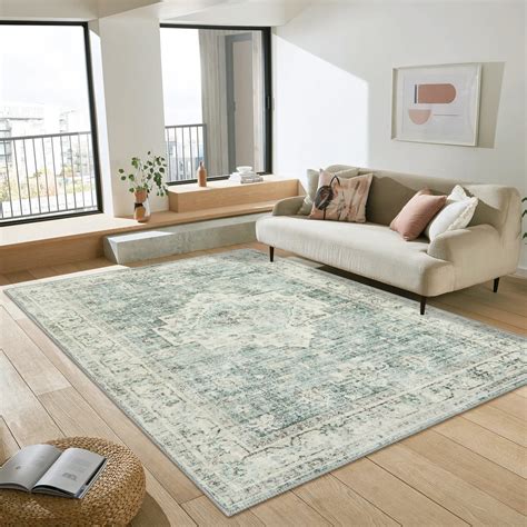 Amazon.com: LIVEBOX 6x9 Sage Green Rug for Living Room- Large Oriental ...
