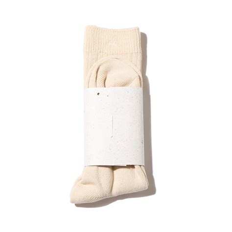snow peak Recycled Cotton Socks Ecru（スノーピーク リサイクル コットンソックス-ホワイト ...