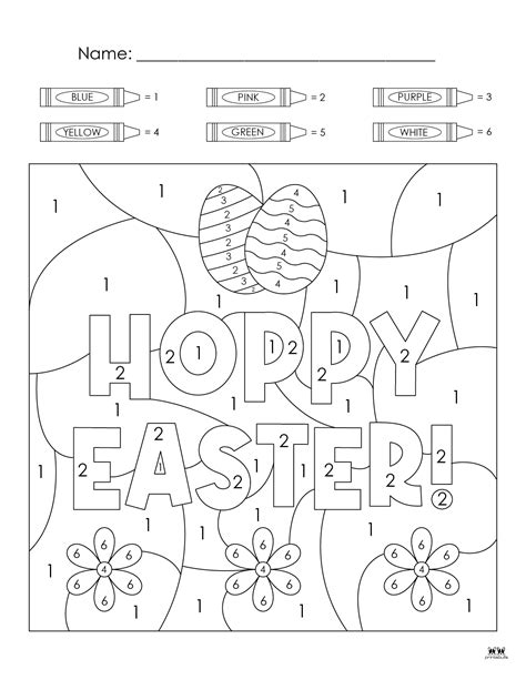 Easter Color By Number - 10 FREE Printable Pages | Printabulls