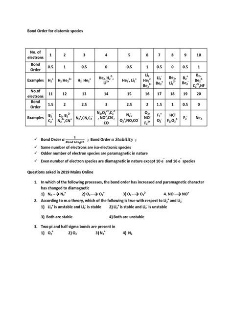 Image result for Bond Order Example
