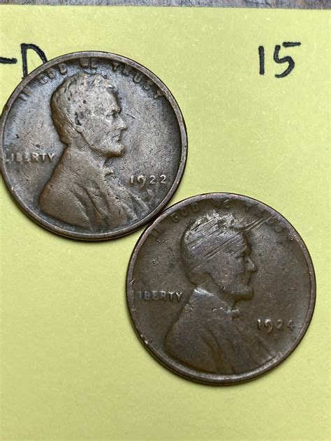 1922-D & 1924-D LINCOLN WHEAT CENTS, SEMI-KEY DATES, #15 | eBay